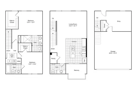 The Collection One Cabell Park Dallas FloorPlan 4