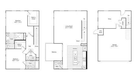 The Collection One Cabell Park Dallas FloorPlan 5