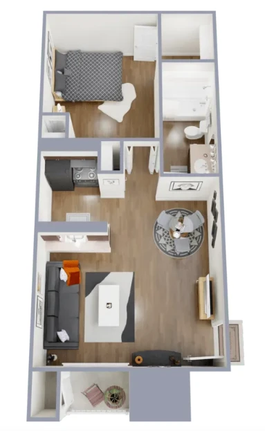 The Dahlia Dallas Apartment Floor Plan 2