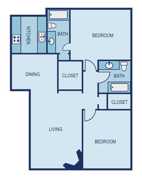 The Entro at Midtown Dallas Apartment Floor Plan 8