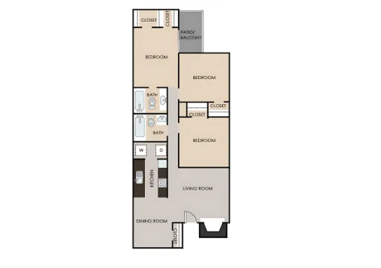 The Finley Apartments Dallas Floor Plan 3