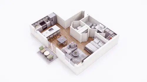 The Flats Roseland FloorPlan 1