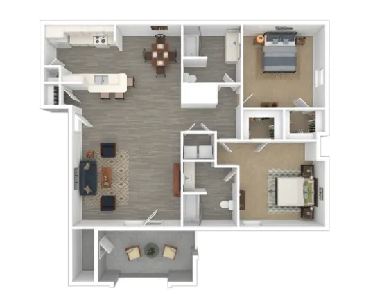 The Flats at Sugarland Houston Apartments Floor Plan 3