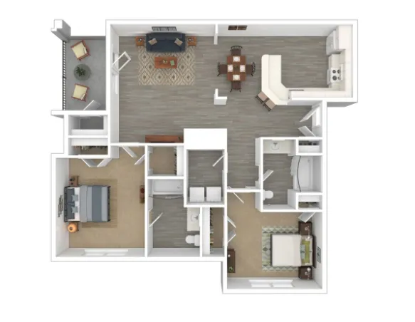 The Flats at Sugarland Houston Apartments Floor Plan 4