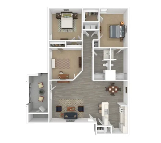 The Flats at Sugarland Houston Apartments Floor Plan 7