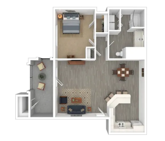 The Flats at Sugarland Houston Apartments Floor Plan 8