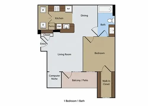 The Fountains at Almeda FloorPlan 1