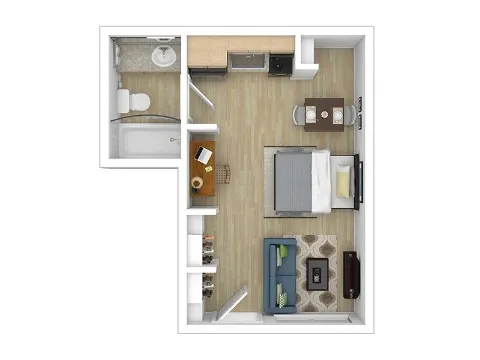 The Fusion at Rye 3030 Houston Apartment Floor Plan 1