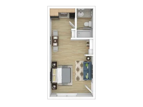 The Fusion at Rye 3030 Houston Apartment Floor Plan 2