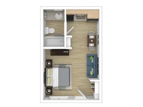 The Fusion at Rye 3030 Houston Apartment Floor Plan 4