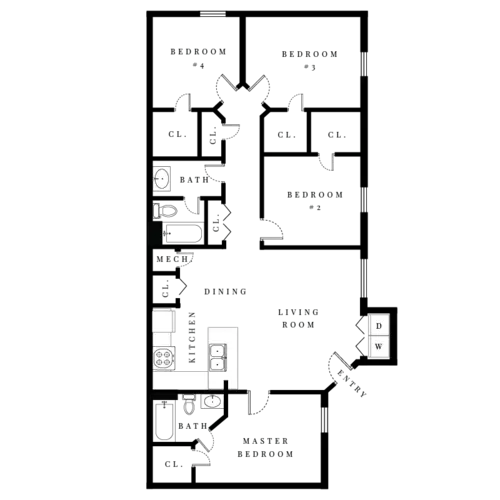 The Gateway at Lake Jackson FloorPlan 4