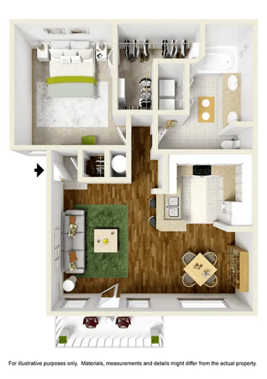 The Grand On Memorial Houston Apartment Floor Plan 1