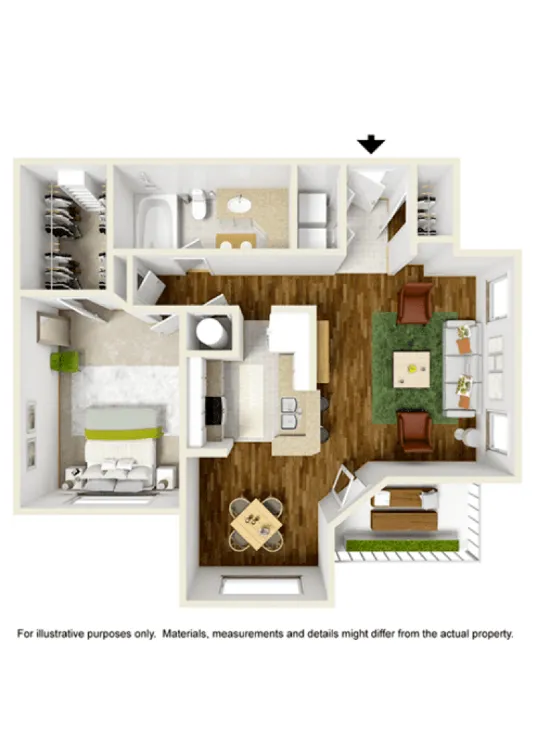 The Grand On Memorial Houston Apartment Floor Plan 3