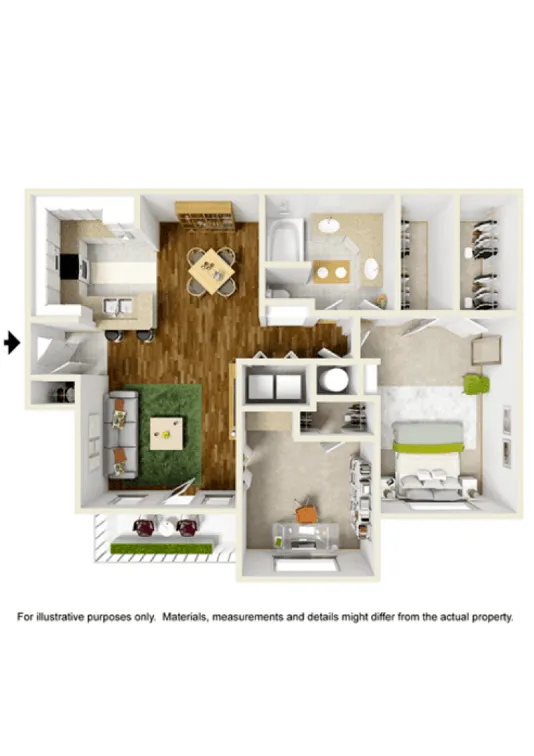 The Grand On Memorial Houston Apartment Floor Plan 4