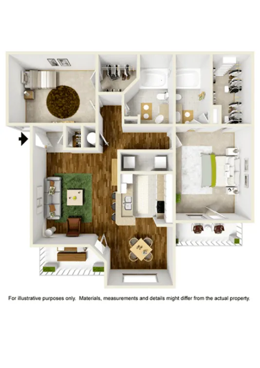 The Grand On Memorial Houston Apartment Floor Plan 6