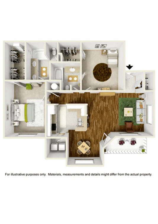 The Grand On Memorial Houston Apartment Floor Plan 7