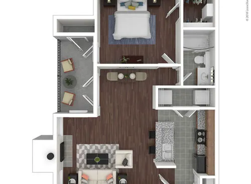 The Haven on Buoy Webster Houston Apartment Floor Plan 3