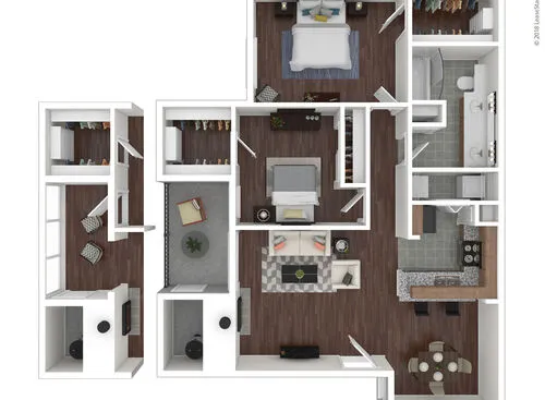 The Haven on Buoy Webster Houston Apartment Floor Plan 6