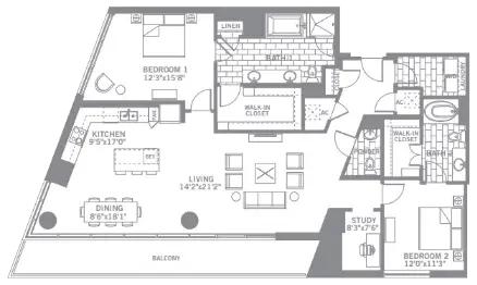 The Katy Apartments Knox Dallas floorplan 15