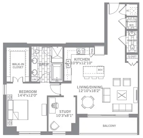 The Katy Apartments Knox Dallas floorplan 15