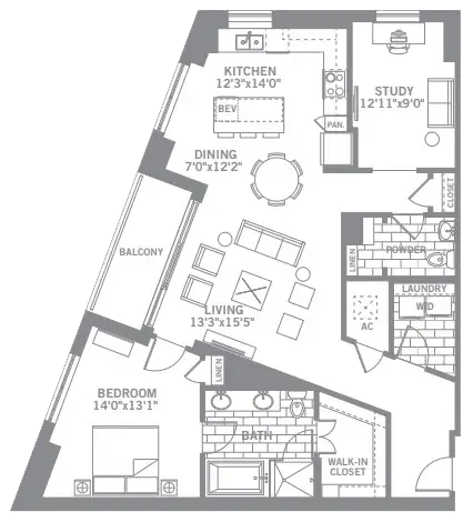 The Katy Apartments Knox Dallas floorplan 16