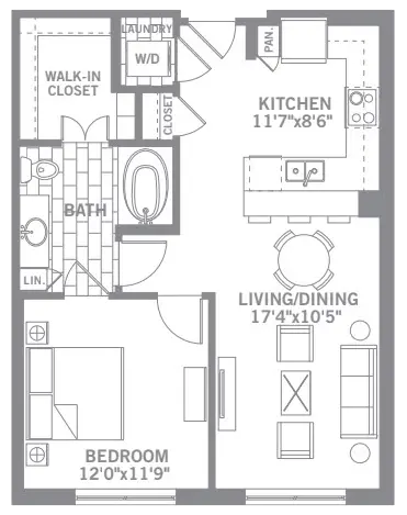 The Katy Apartments Knox Dallas floorplan 2