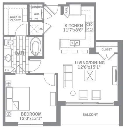 The Katy Apartments Knox Dallas floorplan 3