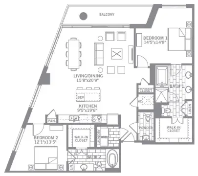 The Katy Apartments Knox Dallas floorplan 4