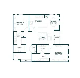 The Langford Apartments Dallas Floorplan 10