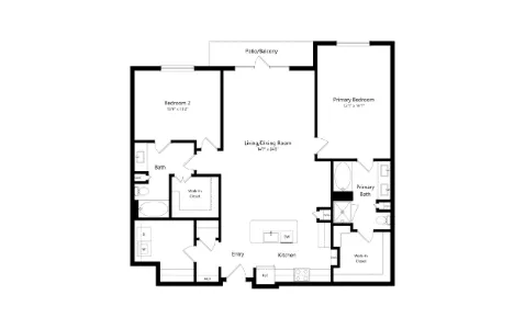 The Laurel Preston Hollow Dallas Apartemnt Floor Plan 10