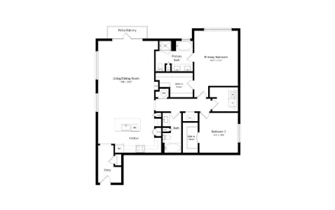 The Laurel Preston Hollow Dallas Apartemnt Floor Plan 11