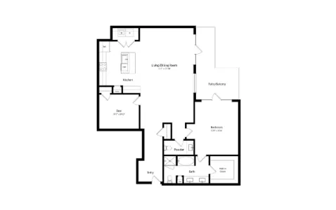 The Laurel Preston Hollow Dallas Apartemnt Floor Plan 6