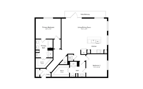 The Laurel Preston Hollow Dallas Apartemnt Floor Plan 8