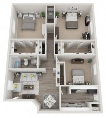 The Life at Jackson Square floor plan 1