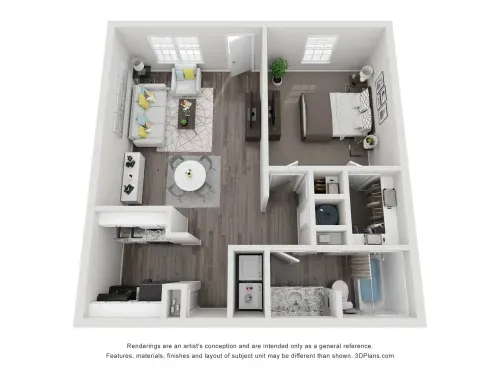 The Life at Park View Houston Apartment Floor plan 2