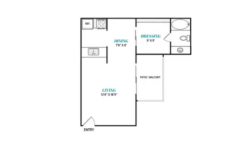 The Loren Apartments Floorplan 1