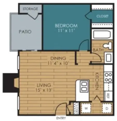 The Manhattan Apartments Dallas FloorPlan 1