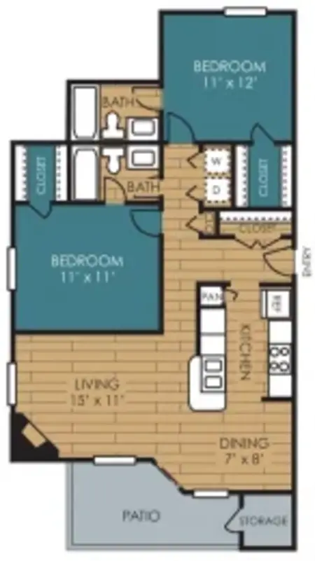 The Manhattan Apartments Dallas FloorPlan 7