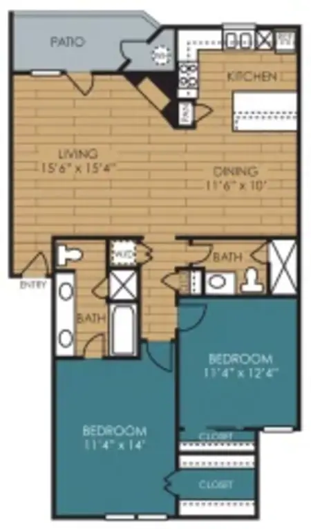 The Manhattan Apartments Dallas FloorPlan 9