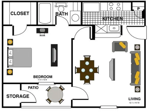 The Marq Apartments Floorplan 1