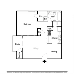 The Monet Dallas Floorplan 1