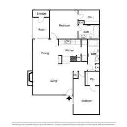 The Monet Dallas Floorplan 6