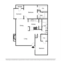 The Monet Dallas Floorplan 7