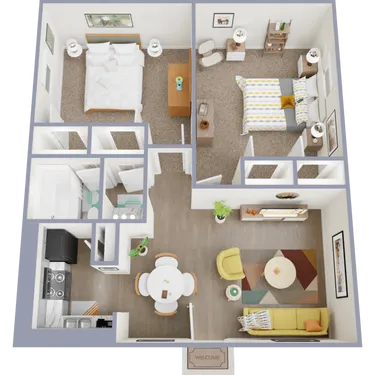 The Park at Veracruz Houston Apartment Floor Plan 3