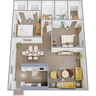 The Park at Veracruz Houston Apartment Floor Plan 4