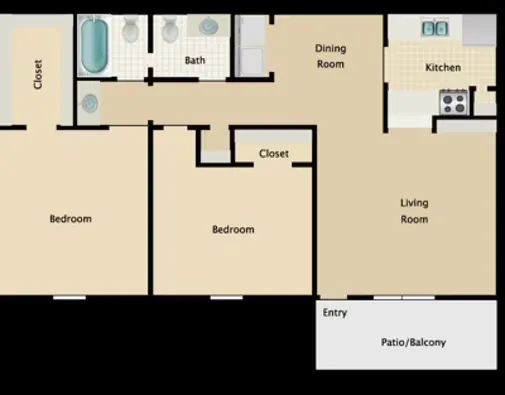 The Redford Apartments Houston Floor Plan 10