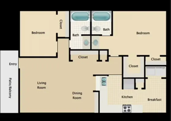 The Redford Apartments Houston Floor Plan 14