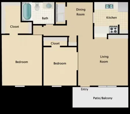 The Redford Apartments Houston Floor Plan 8