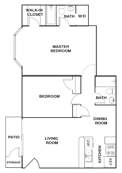 The Victorian Apartments Dallas floor plan 1