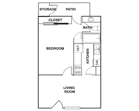 The Victorian Apartments Dallas floor plan 2